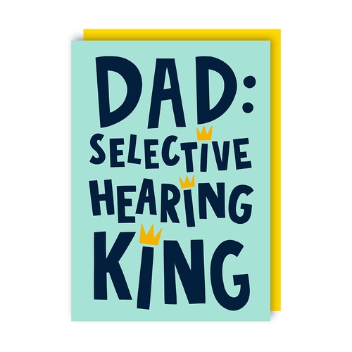 Main Selective Hearing Funny Father's Day Card (Pack of 6) image