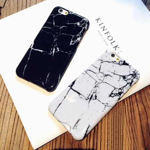 Main Black and White Marble iPhone Case image