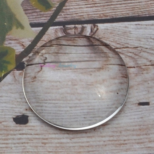 Main 5pcs 38mm (10mm Thick) Clear Round Domed image