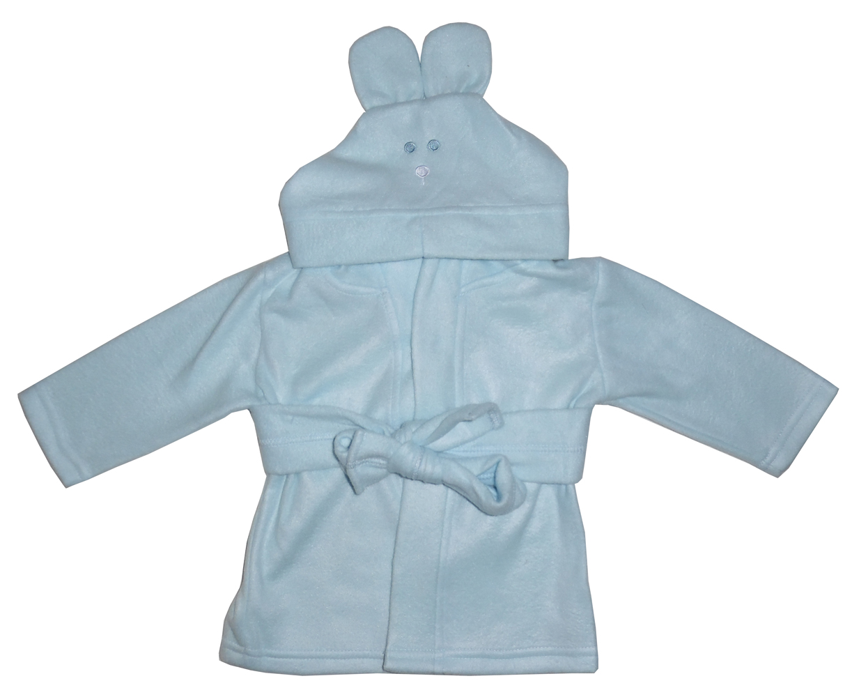 Main Fleece Robe With Hoodie Blue image