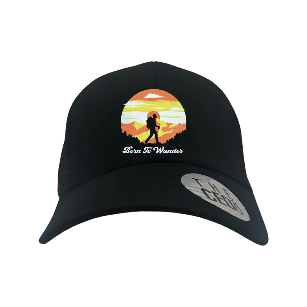 Main Born To Wander Embroidered Trucker Hat image