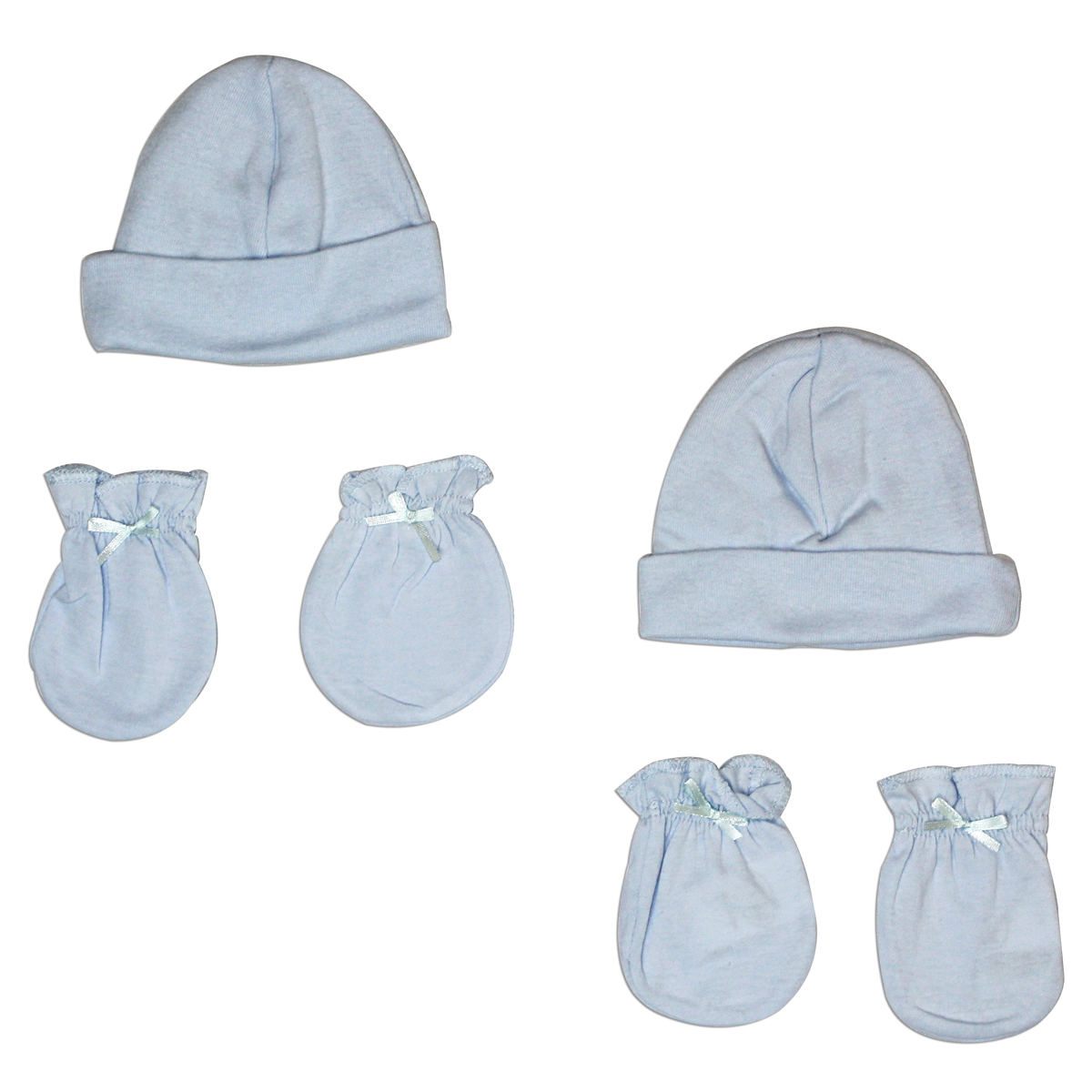 Main Boys' Cap and Mittens 4 Piece Layette Set image