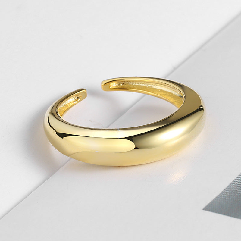 Main Copper Silver Trendy All-Match Women Single Ring image