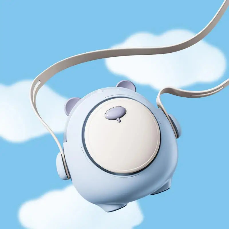 Main Small Fan Cute Rechargeable Electric Fan Hanging Neck Mute Summer image
