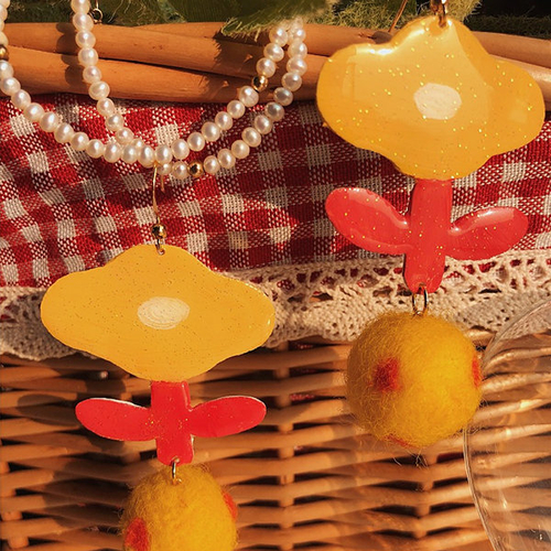 Main Pop Of Yellow Floral Earrings image