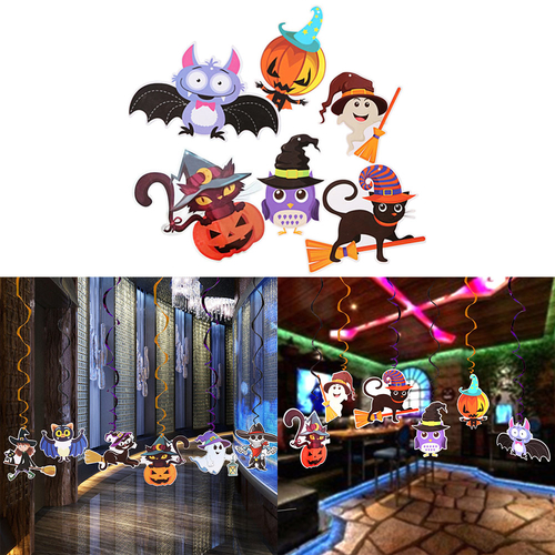 Main Halloween Party Hanging Swirl Decoration image