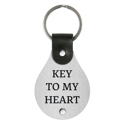 Main Leather keychain with engraving – Key to my heart image