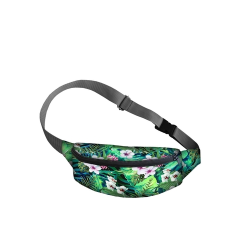 Main Hibiscus Belt Bag In Canvas Nerki Line Bertoni image