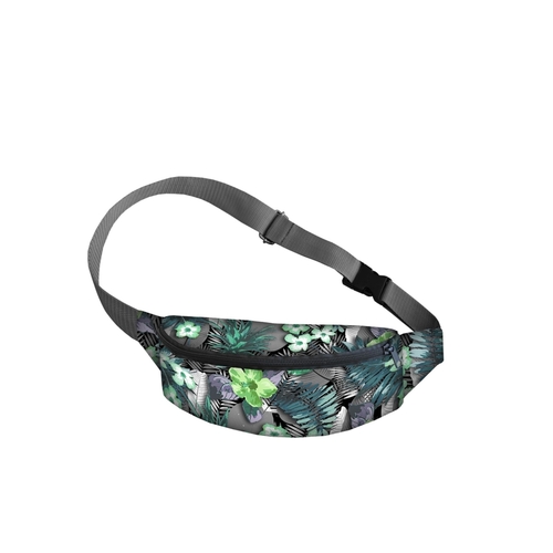 Main Lambada Green Belt Bag In Canvas Nerki Line Bertoni image