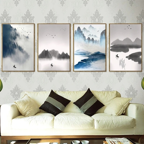 Main Nordic Canvas Painting Mountain River image