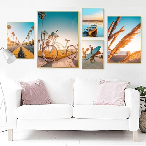 Main Sun Beach Coconut Tree Ship Landscape image