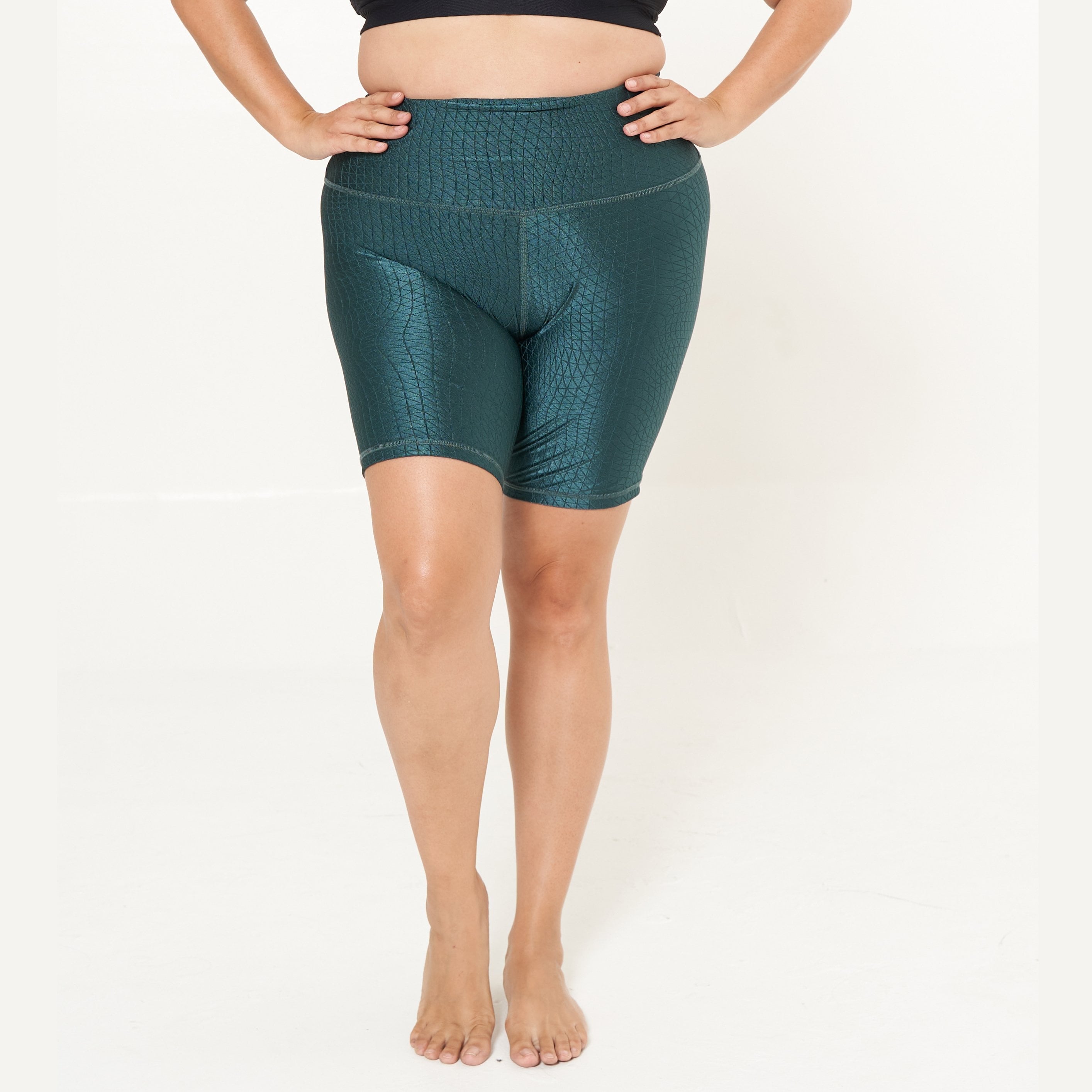 Main Hi-Rise Biker Short - Tropicale Cube Pattern image