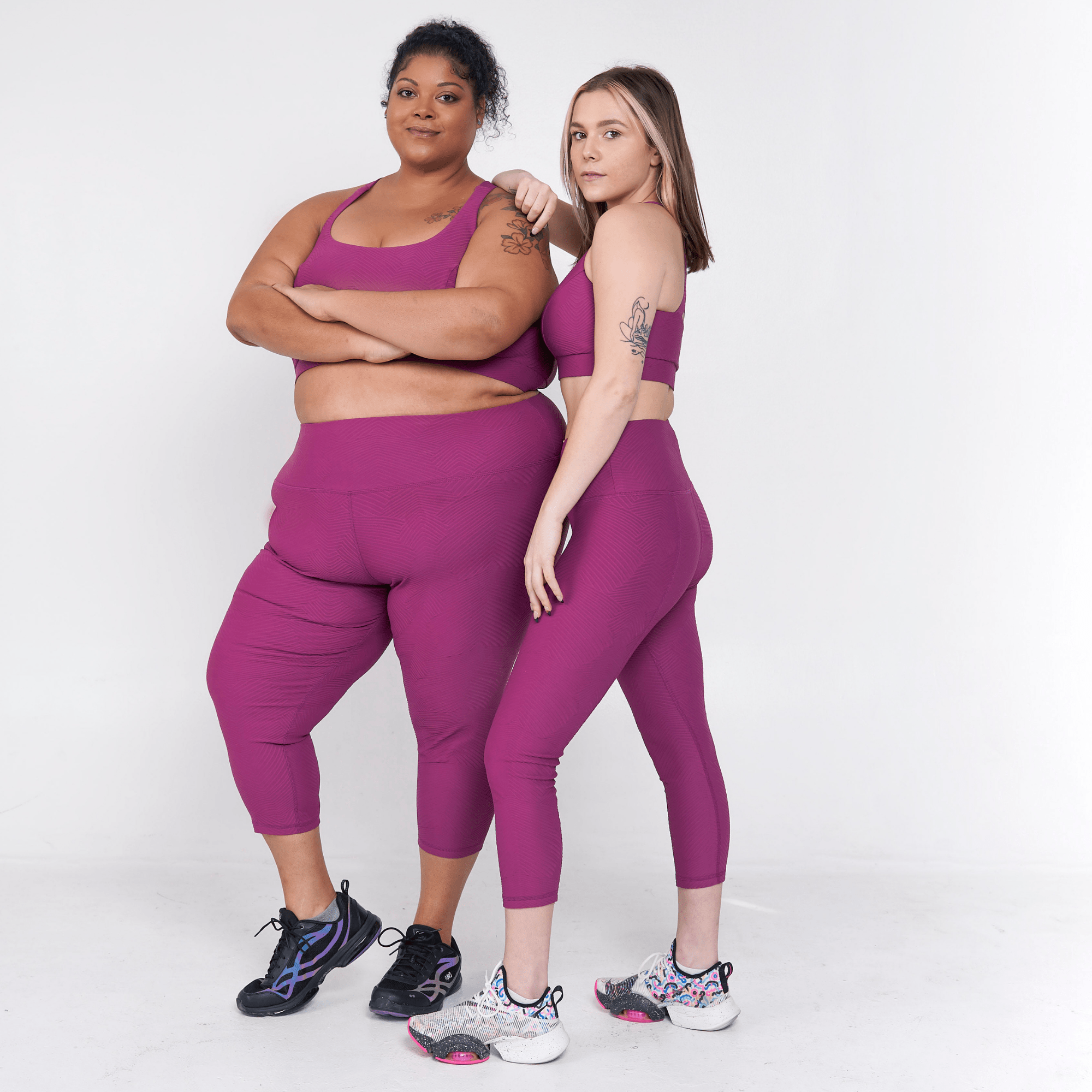 Main Hi-Rise Capri - Dusty Rose Ridges Pattern image