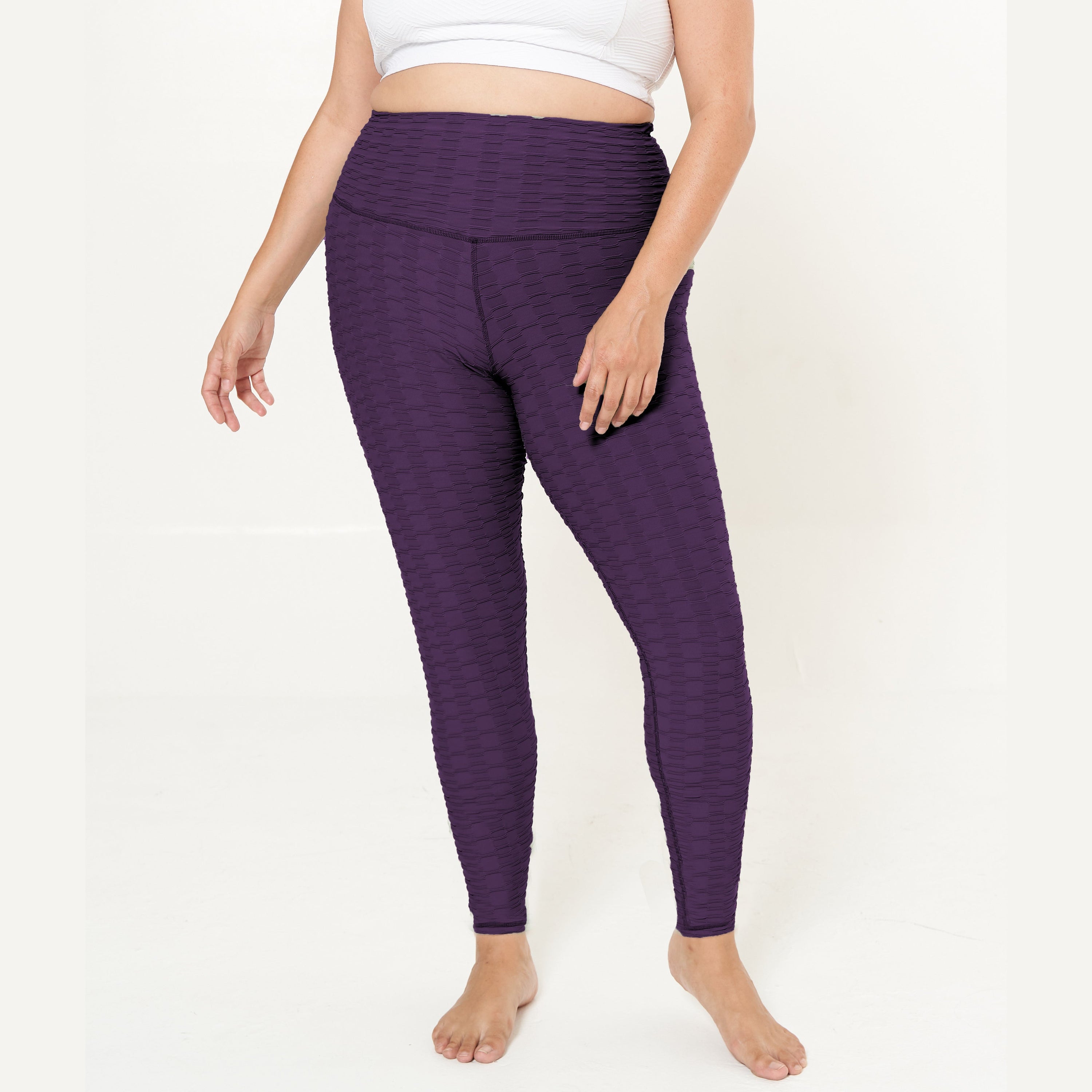 Main Hi-Rise Leggings - Eggplant Links Pattern image