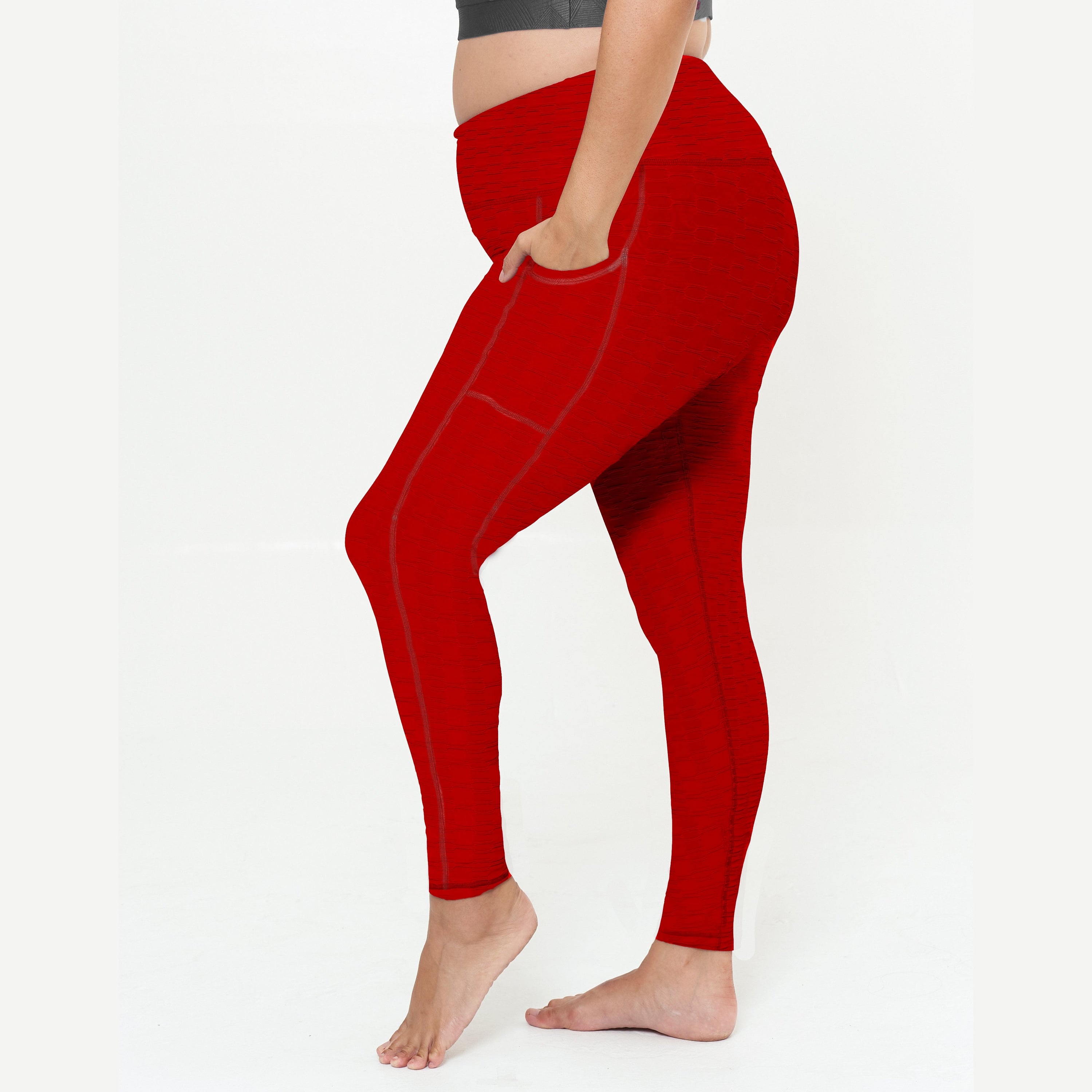 Main Hi-Rise Square Pocket Leggings - Cherry Pie Links Pattern image