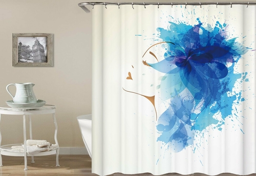 Main Paint Splash Modern Lady Shower Curtain image