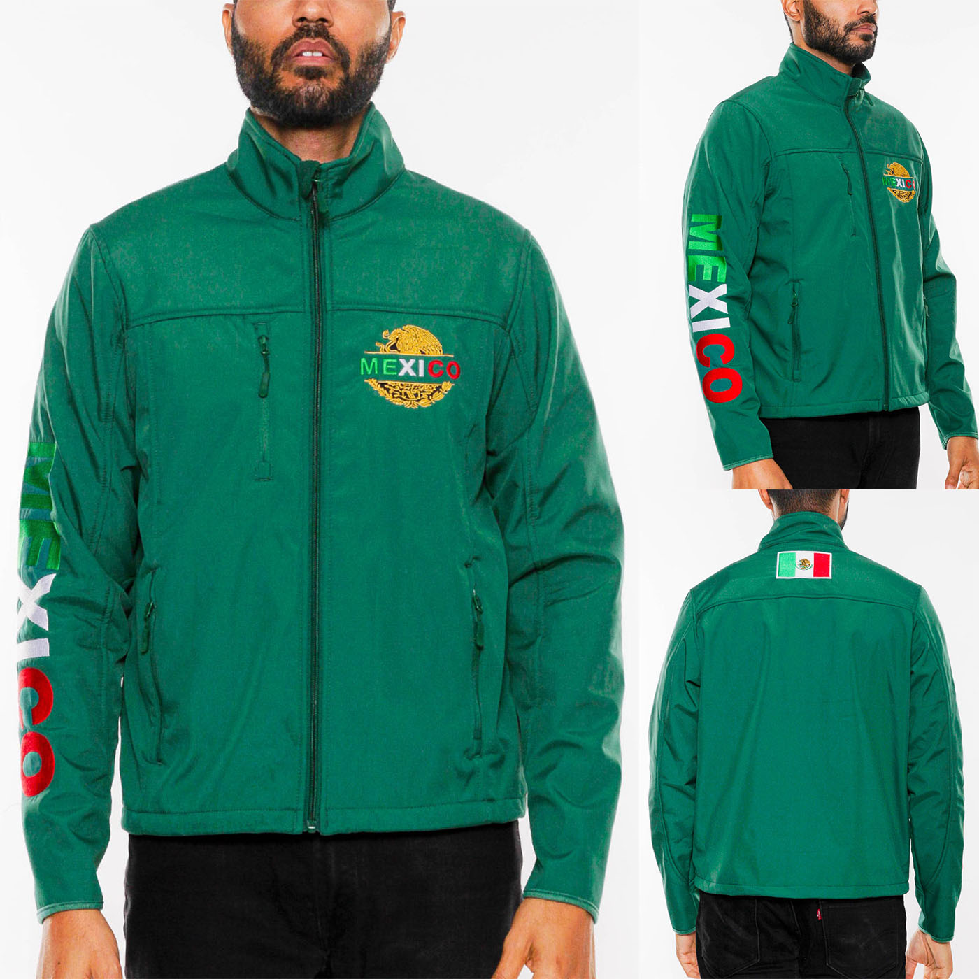 Main Mexico Embroidered Soft Shell Jacket image