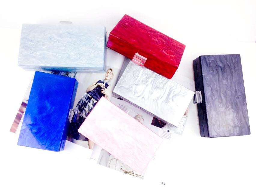 Main Mother of Pearl Acrylic Box Clutch image