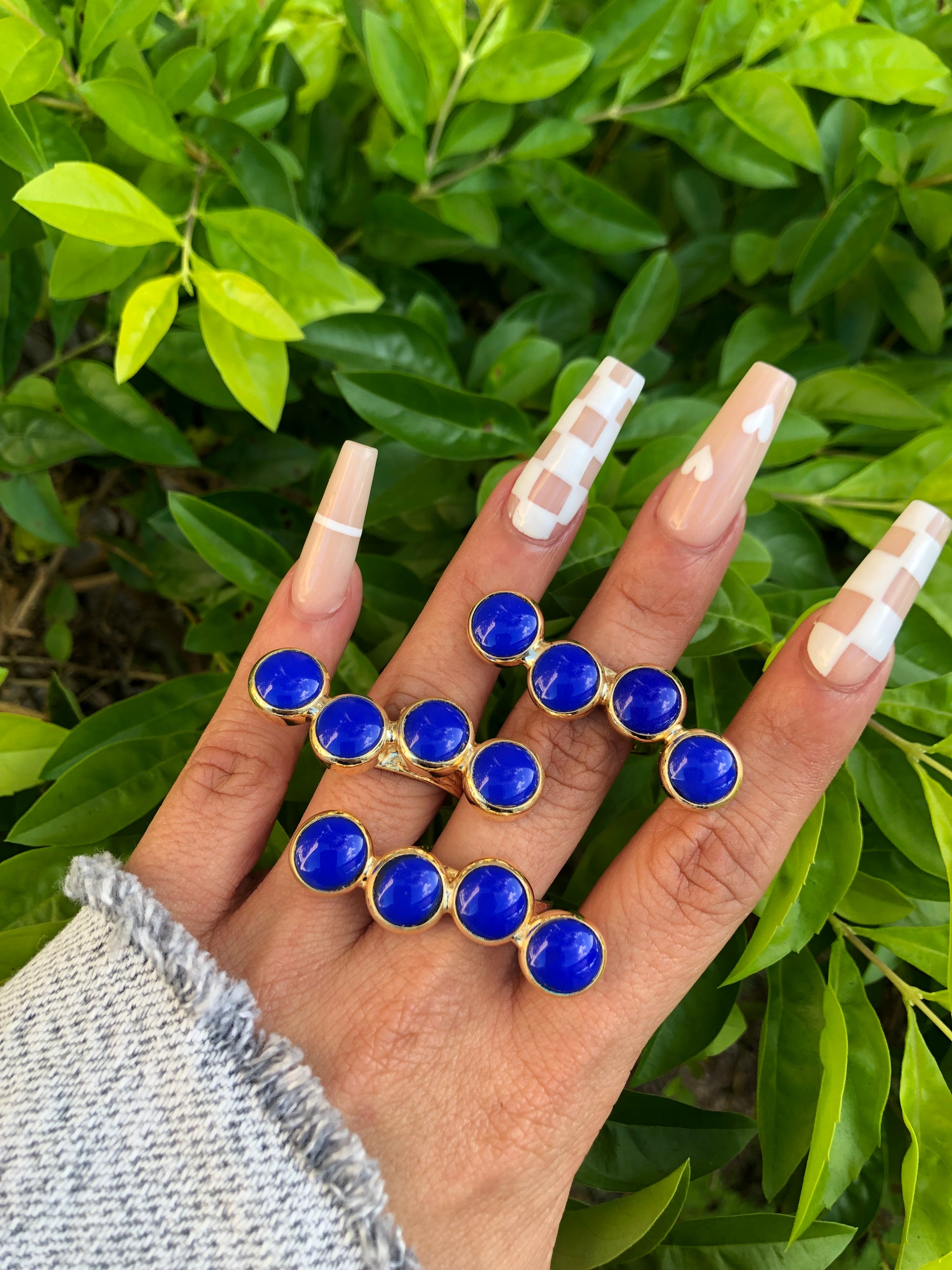 Main Natural Stone Multi-Finger Ring image