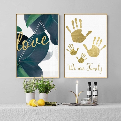 Main Nordic Decorative Paintings Gold Palm Print Poster image