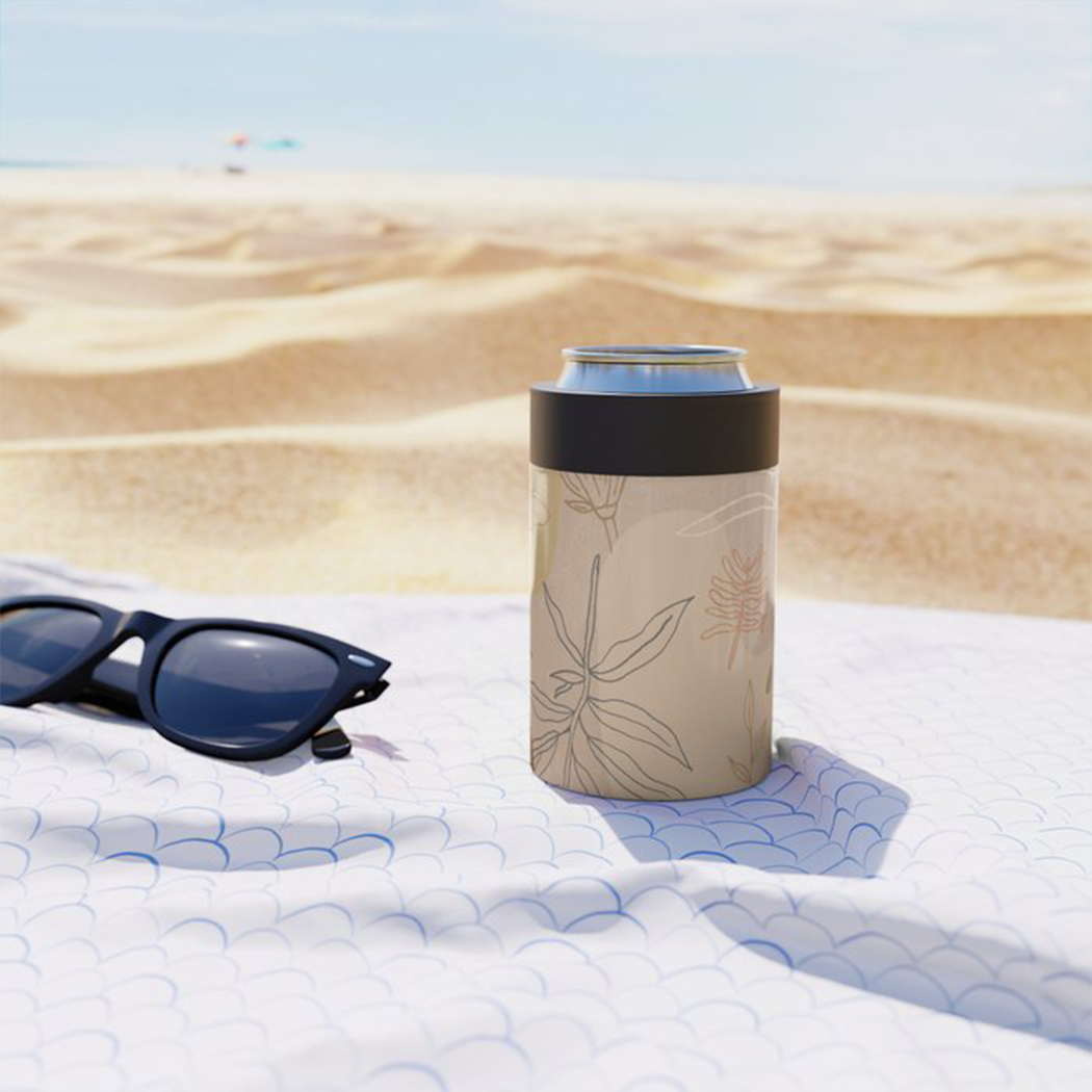 Main Orange Abstract Desert Can Cooler/Koozie image