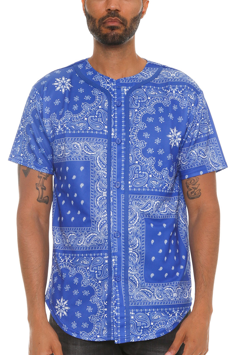 Main Paisley Print Baseball Jersey image