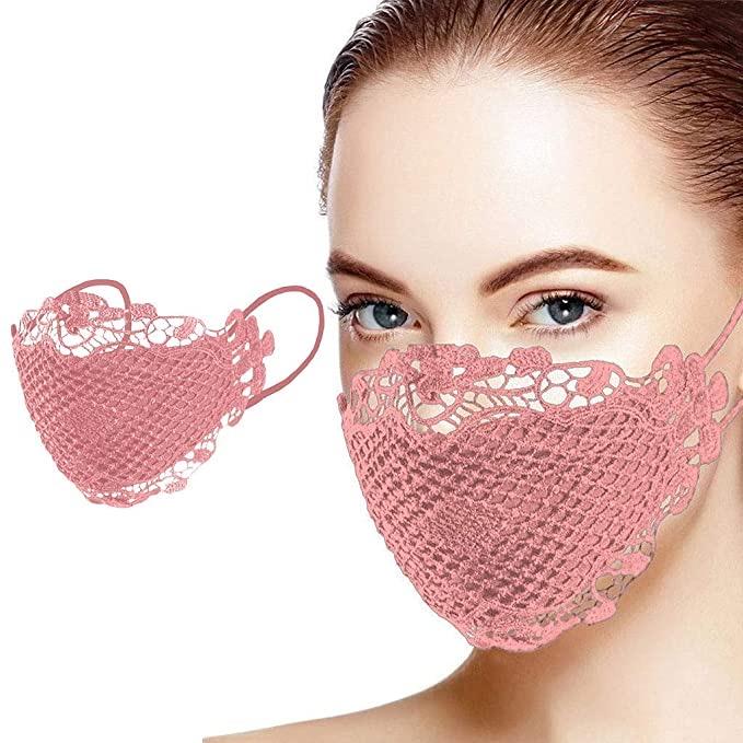 Main Pink Lace 'Couture Collection' Face Mask image