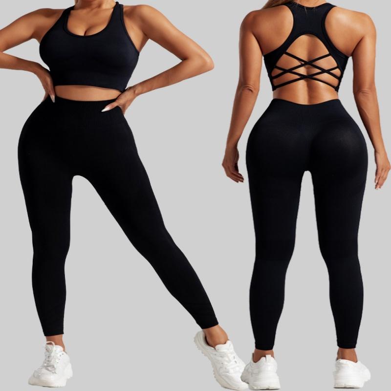Main Quick-Drying Sports Bra High Waist Hip Lift Leggings Yoga Suit Set image