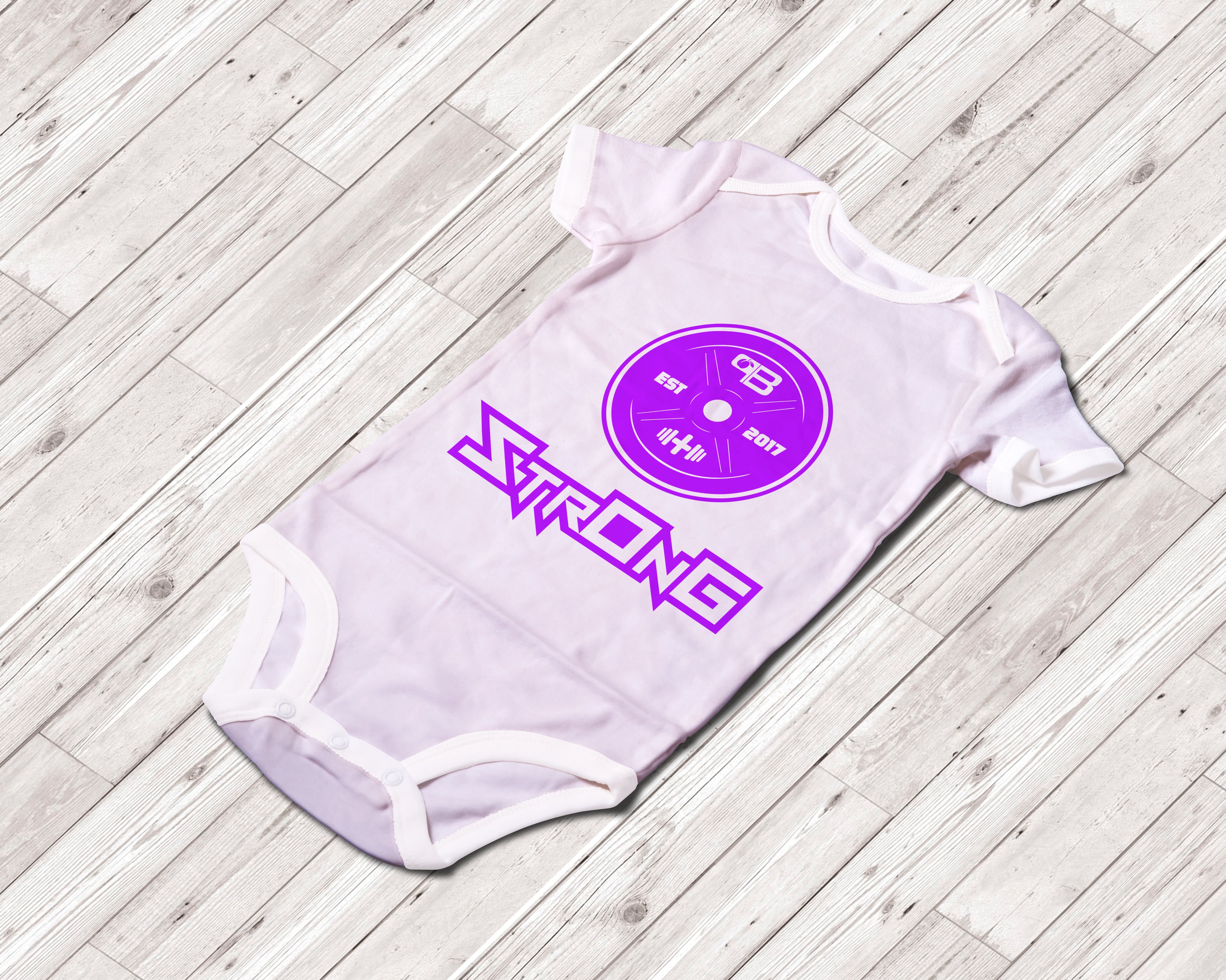 Main StrOnG Baby Onesie image