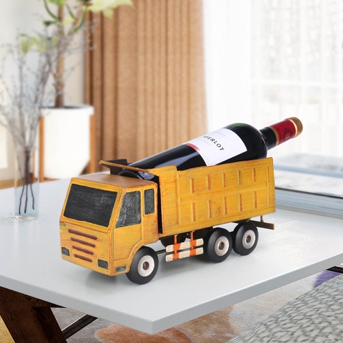 Main Truck Red Wine Holder Vintage Fashioned Pickup image