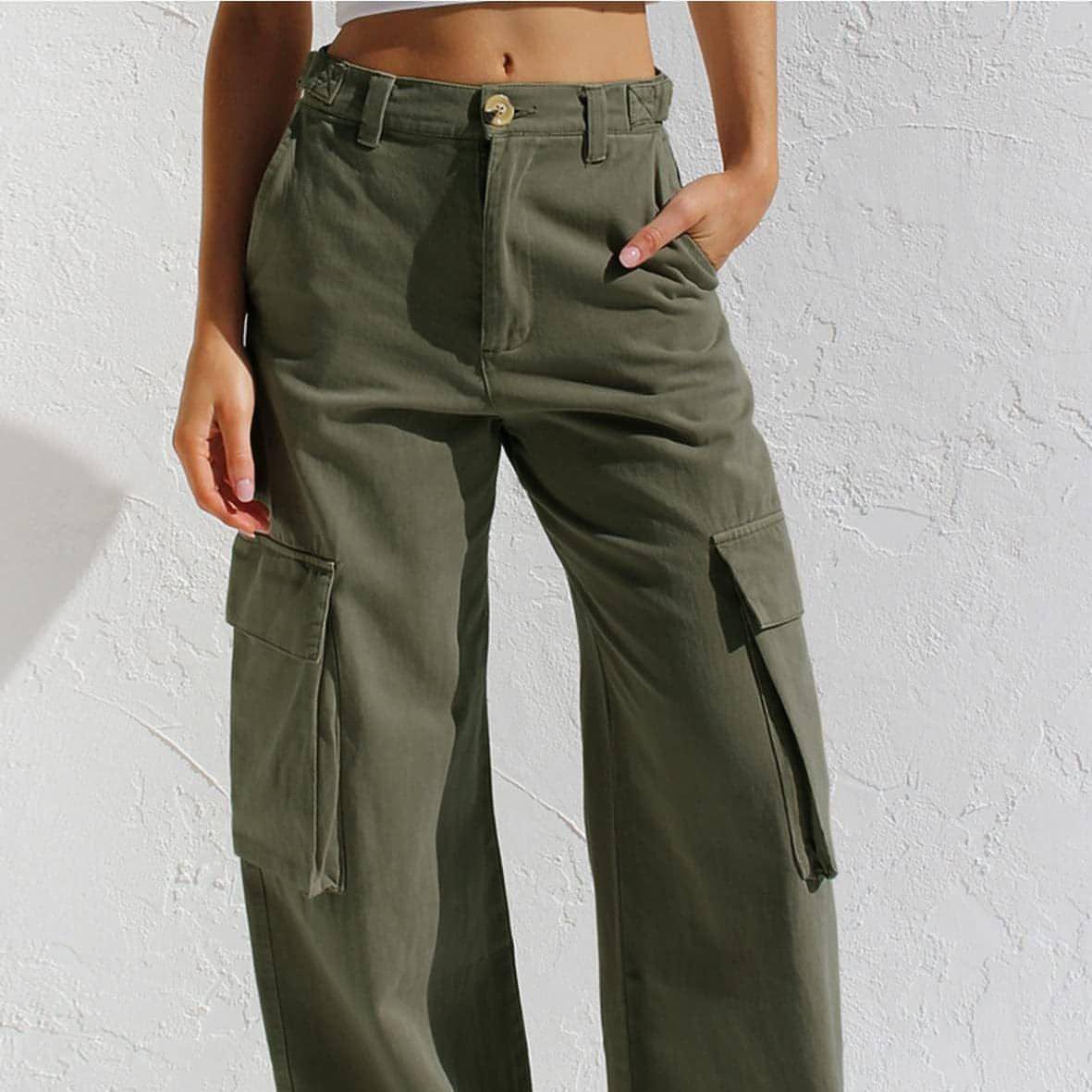 Main Women's Multi-pocket Loose Casual Denim Trousers Jeans image