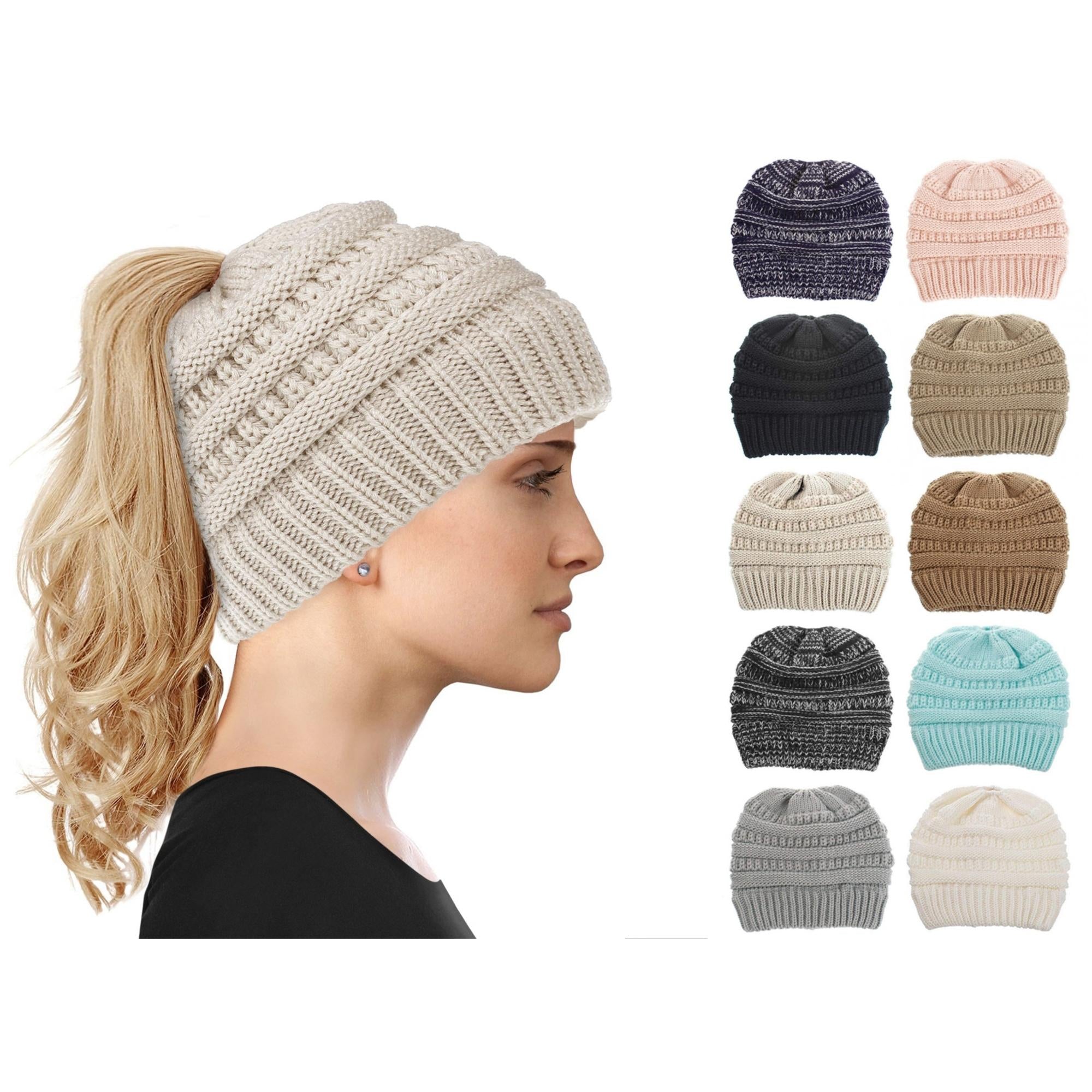 Main Women's Soft-Knit Ponytail Hat (Multiple Colors) image