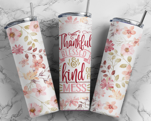 Main 20oz Thankful Mess Tumbler image