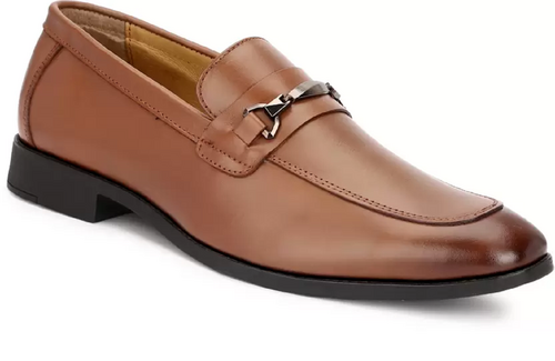 Main  Pure Leather Comfortable Casual Shoes For Men's(Color-Tan)(UK Size-8) image