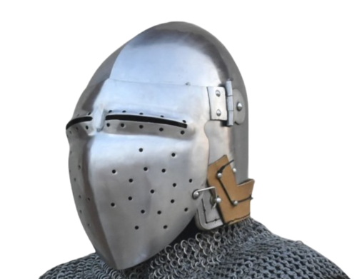 Main GERMAN BASCINET HISTORICAL HELMET ARMOUR FOR HARD BUHURT FIGHTING image